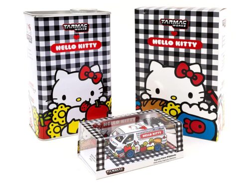 t64038hkd 1:64 Toyota Hiace Widebody hello Kitty by Tarmac Works T64-038HKD
