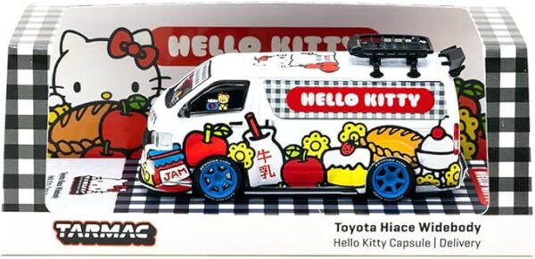 1:64 Toyota Hiace Widebody hello Kitty by Tarmac Works T64-038HKD