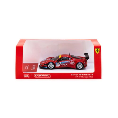 t6407311fge51 Tarmac Works X iXO Models 1/64 Ferrari 458 Italia GT3 FIA GT3 Europe 2011 #51 - HOBBOY64