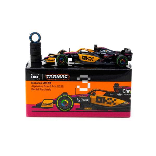 Tarmac Works 1/64 McLaren MCL36 Japanese Grand Prix 2022 Daniel Ricciardo #3 - GLOBAL64 T64G-F041-DR2