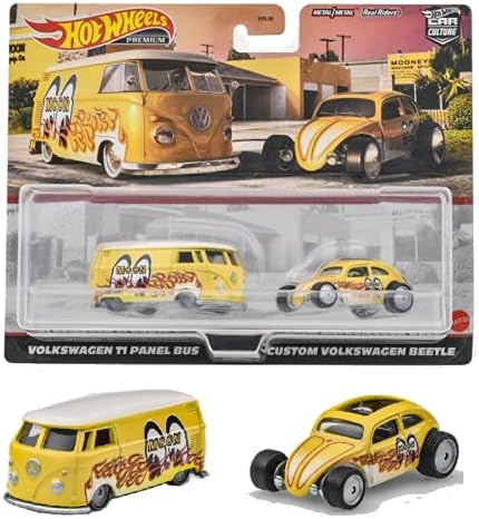 Hot Wheels Premium 2 Pack Volkswagen HBM01 Yellow